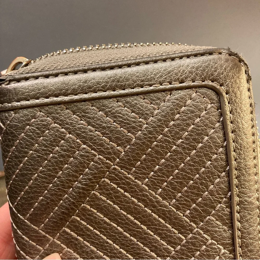 Love Moschino quilted wallet silver‎ metallic